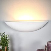 Lindby - Wandlamp - 1licht - gips, metaal - H: 10 cm - E27 - wit