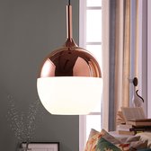 Lindby - hanglamp - 1licht - metaal, glas - H: 33 cm - E27 - , opaal wit