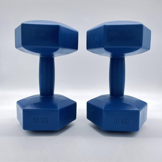 2x Dumbell - 10 kg - Dumbell Set - Blauw - Gewichten - Dumbbells - Dumbells  Set | bol.com
