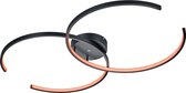 LED Plafondlamp WiZ - Smart LED - Iona City - 34W - Aanpasbare Kleur - Dimbaar - Afstandsbediening - Rond - Mat Zwart - Aluminium