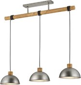 LED Hanglamp - Iona Delvira - E27 Fitting - 3-lichts - Rond - Antiek Nikkel - Aluminium