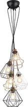 LED Hanglamp - Hangverlichting - Iona Meke - E27 Fitting - Rond - Meerkleurig - Aluminium