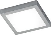 LED Plafondlamp - Plafondverlichting - Iona Zonin - 17W - Warm Wit 3000K - Vierkant - Mat Nikkel - Aluminium