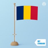 Tafelvlag Tsjaad 10x15cm | met standaard