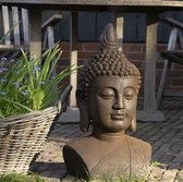 Thais Boeddha Hoofd 46 cm - Boeddha Beeld roest kleur | GerichteKeuze