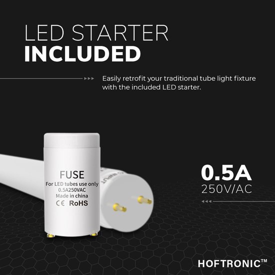 25x LED T8 tube 150 cm 24 Watt 2640lm 4000K Sans scintillement avec démarreur