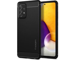 Spigen Rugged Armor Samsung Galaxy A72 Hoesje Back Cover Zwart