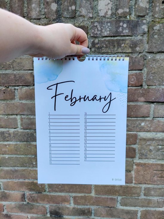 isolatie Drijvende kracht Elegantie Kalender Blush - Ringband | bol.com