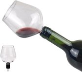 Wijnglas fles - Wine bottle glass - Wijnglas flessenstop - Grappig cadeau
