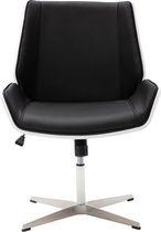 Stoel - Bezoekersstoel - Kunstleer - Comfortabel - Wit - Zwart
