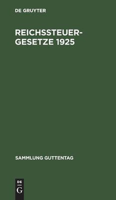 Reichssteuergesetze 1925