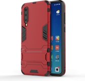 Shockproof PC + TPU Case voor Xiaomi Mi 9 SE, met houder (rood)