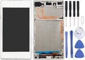 Lcd-scherm en digitizer volledige montage met frame voor Sony Xperia Z5 (wit)