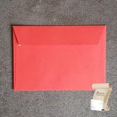 Luxe felrode C6 Envelop (114 x 162 mm) - 120 grams met stripsluiting - 400 stuks