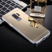 Voor Galaxy S9 + acryl + TPU galvaniseren spiegel beschermende achterkant van de behuizing (goud)
