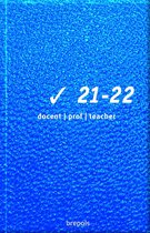 Brepols Lerarenagenda 2021-2022 - Clear - Blauw - 9 x 16 cm