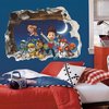 foto van Paw Patrol muursticker - 3D Paw Patrol muursticker 50x70 cm - kinder muurstickers