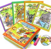 Magische Water Kleurboek voor Kinderen Wilde Dieren Dik - Kleuren met Water - Magic Pen Tekenboek - Hobbypainting.nl®