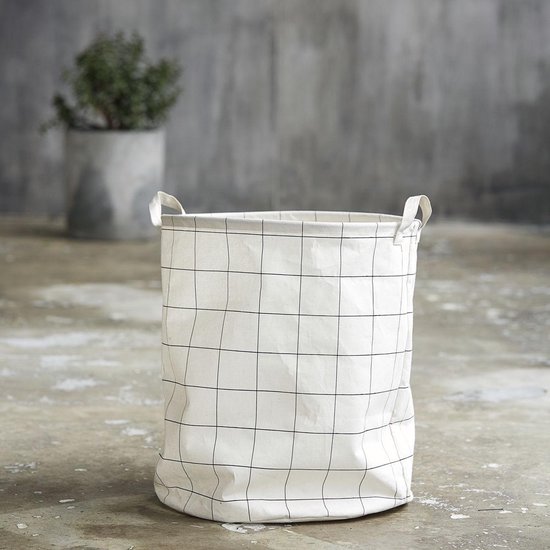 House Doctor Squares - Wasmand - Ruit - Wit