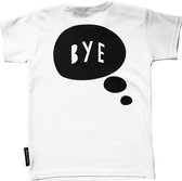 STUDIO BY BO® Baby T-shirt Hello Bye Wit | 100% OEKOTEX gecertificeerd katoen | Maat 68 | Mooi en Luxe verpakt