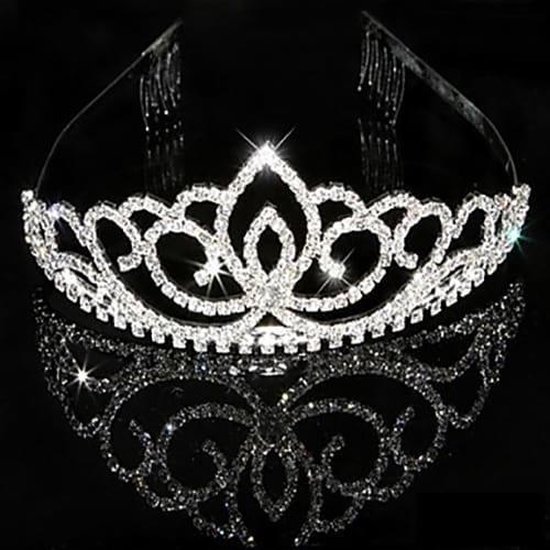 Noodlottig royalty zonde luxe tiara kroontje met strass steentjes. | bol.com