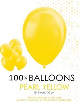 Gele ballonnen metallic 30cm | 100 stuks