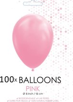 5 inch ballonnen roze 100 stuks.