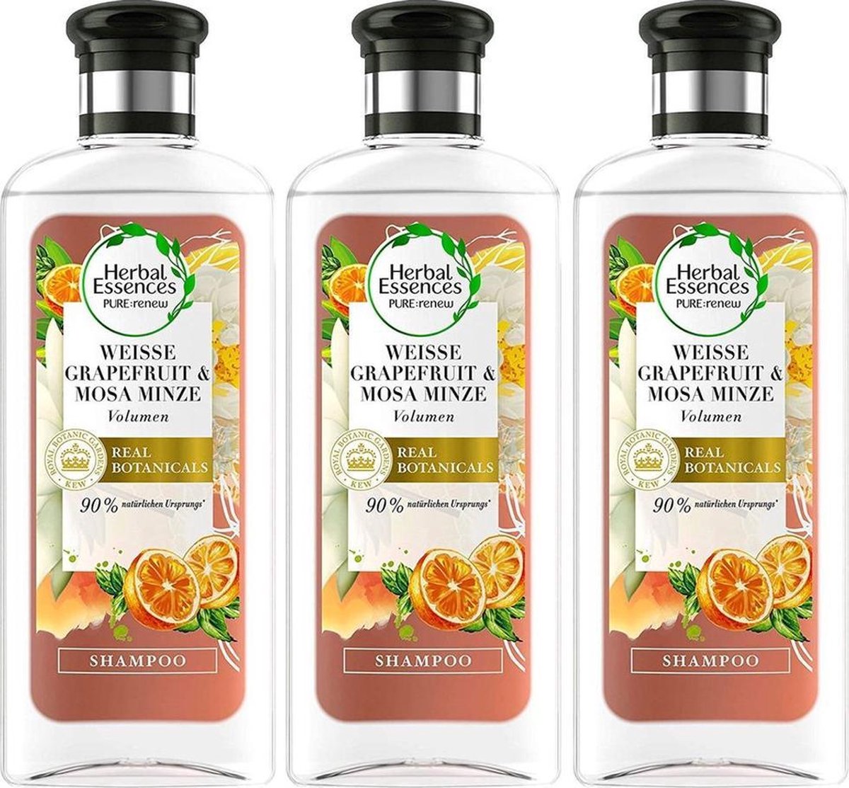 Herbal Essences Pure White Grapefruit & Mosa Mint Shampoo Voordeelbox - 3 x 250 ml
