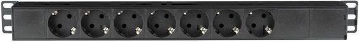 Showgear Socketstrip 7 19 inch stroomverdeler 7-voudig met powerCON-in/uit