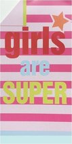 Girls Are Super Strandlaken - 100x180 cm - Fuchsia