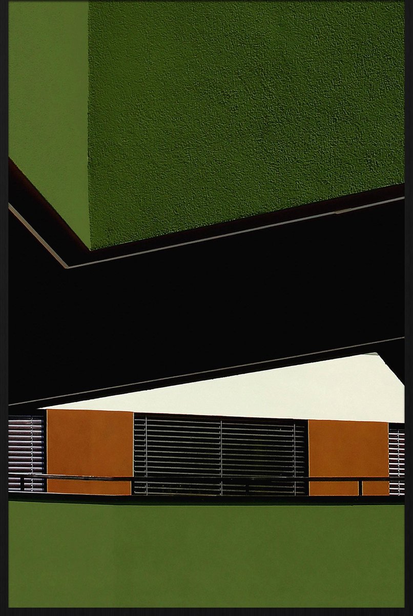 Schilderij - architectuur - Collectie rhythm of the city - Forex met zwarte lijst - 98x148cm
