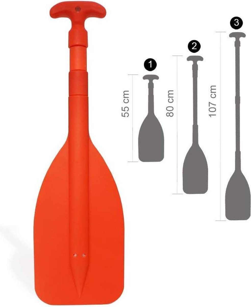 Pagaie Télescopique Navaris 162-215 Cm – Aluminium Et Nylon, Pour Kayak, Paddle, Canoé Ou Bateau Gonflable