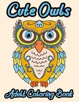 Cute Owls adult coloring book