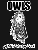 Owls Adult Coloring Book