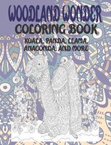 Woodland Wonder - Coloring Book - Koala, Panda, Llama, Anaconda, and more