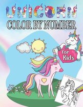 Unicorn Color by Numbers for Kids