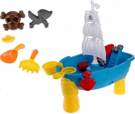 Mars hoffelijkheid lijden Eddy Toys Zand- en Watertafel Piraten - met 12 Accessoires -  Buitenspeelgoed - 54 X 45... | bol.com