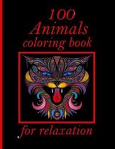 100 Animals coloring book for relaxation