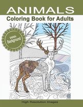 Animals Coloring Book for Adults With Background: Gift for People Who Enjoy Coloring Animals - High Resolution Line Drawings Designed for Grown-Ups Me