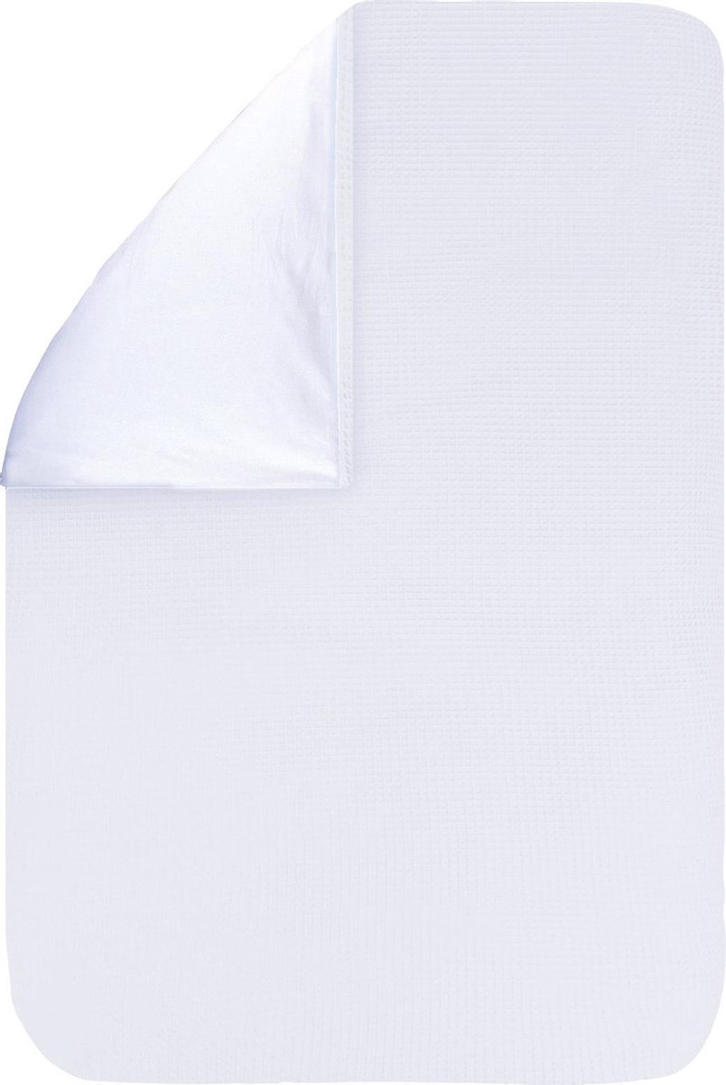 BINK Bedding Dekbedovertrek Wafel (Pique) Wit Ledikant 100x135 cm (geen sloop)