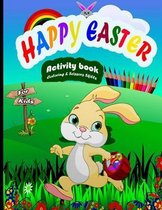 Happy Easter Activity Book Coloring and Scissors skills For Kids