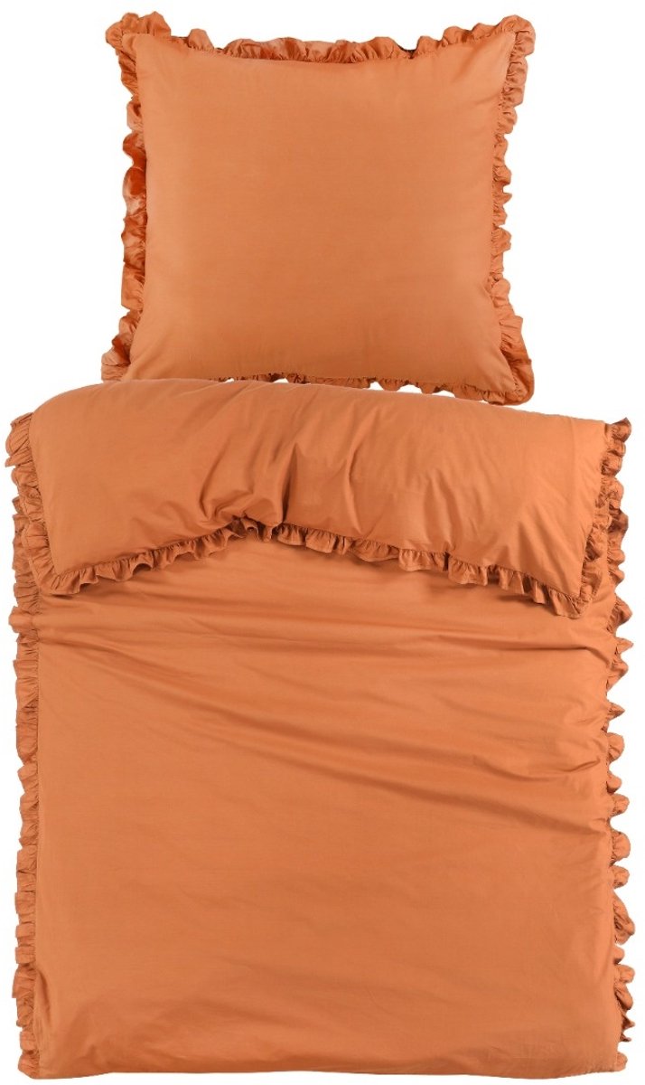 Dekbedovertrek Papillon Deluxe Deauville Roestbruin 240x200/220 cm