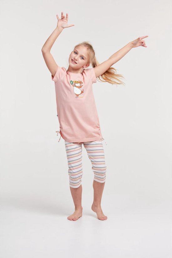 Pyjama Woody fille / femme - rose clair - cochon d'Inde - 211-1-TUN- S/ 232 - taille 152