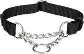 Trixie halsband hond premium choker zwart - 30-40x1,5 cm - 1 stuks