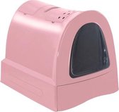 Imac kattenbak zuma met schuiflade roze - 40x56x42,5 cm - 1 stuks