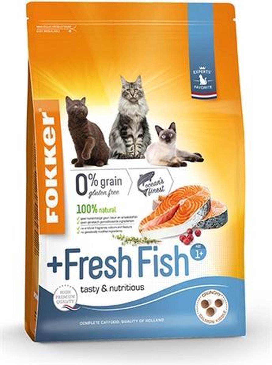 Fokker kat +fresh fish - 2,5 kg - 1 stuks