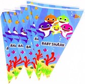 ProductGoods - Baby Shark slinger - BabyShark vlaggenlijn versiering 2,3 meter - Feestdecoratie - 10 vlaggen - Kinderfeestje Decoratie - Baby Shark