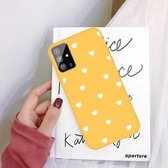 Voor Galaxy S20 + Multi Love Heart Pattern Frosted TPU-beschermhoes (geel)