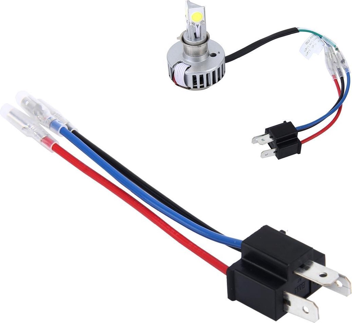 Motorfiets H4 LED koplamp conversie connector kabel | bol.com