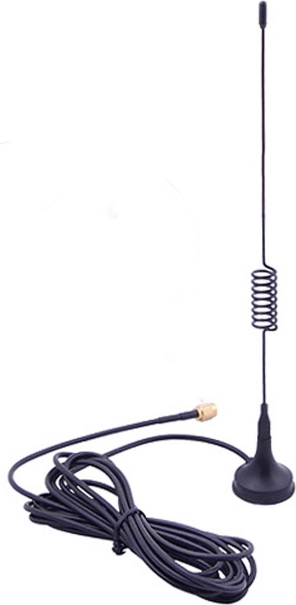 SMA 900/1800 MHz zuignap GSM-antenne, kabellengte: 3 m (zwart)